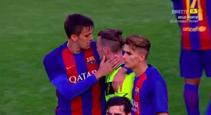 Sebentuk Kepedulian Para Pemain Barcelona B Terhadap Lawannya